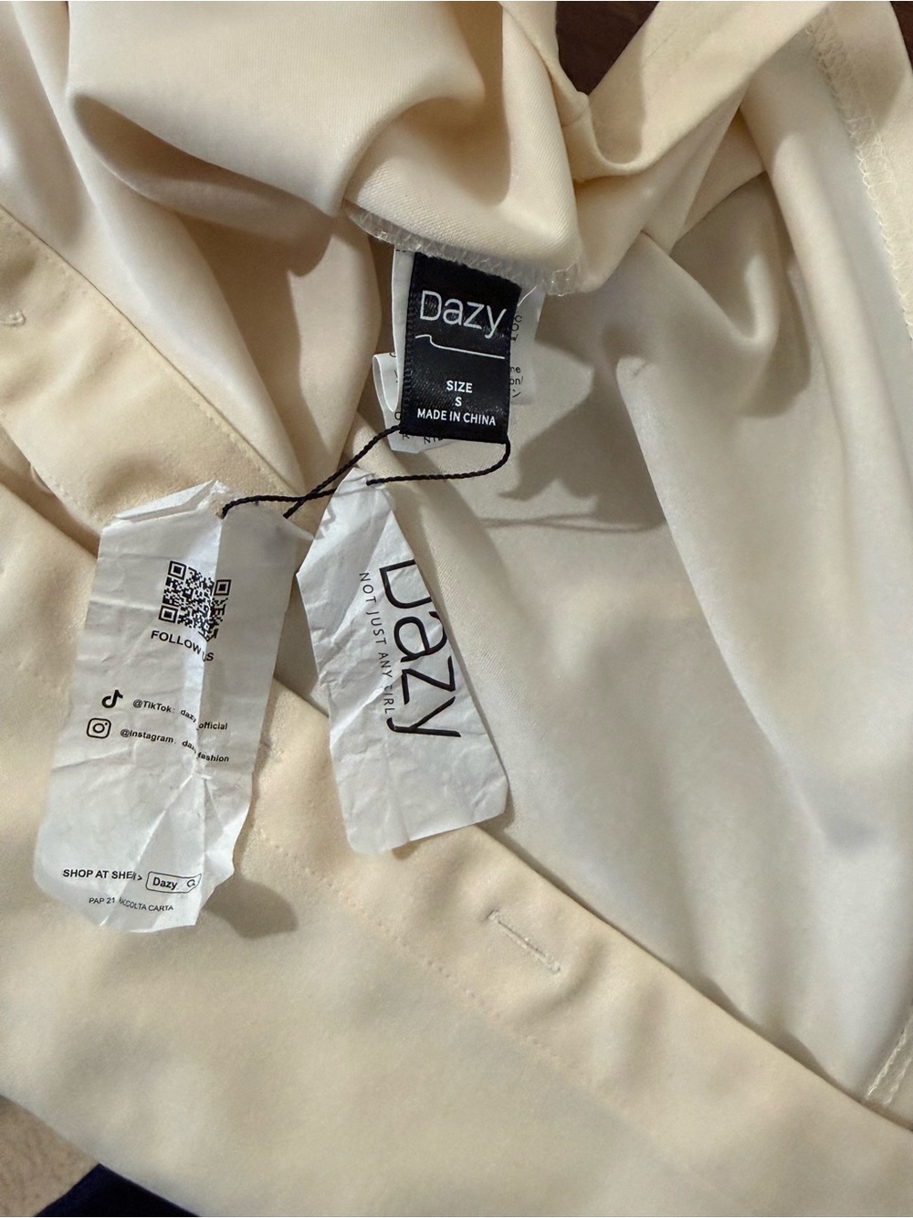 Dazy Women's Cream Blouse Size S